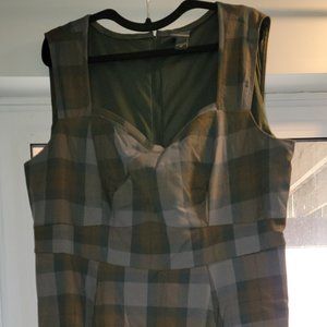 Torrid Outlander Collection Tartan Plaid Wrap Bodice Swing Midi Dress